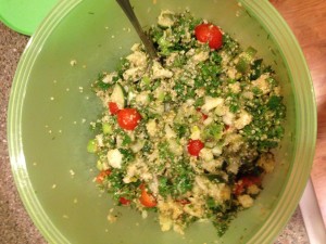 My latest batch of tabbouleh